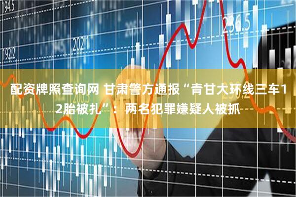 配资牌照查询网 甘肃警方通报“青甘大环线三车12胎被扎”：两名犯罪嫌疑人被抓
